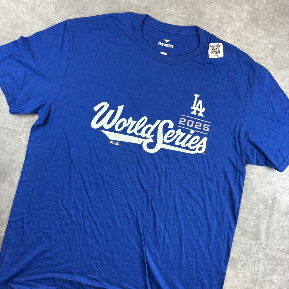Fanatics T-Shirt Mens XL Blue LA Dodgers Yamamoto 18 2025 World Series NWOT